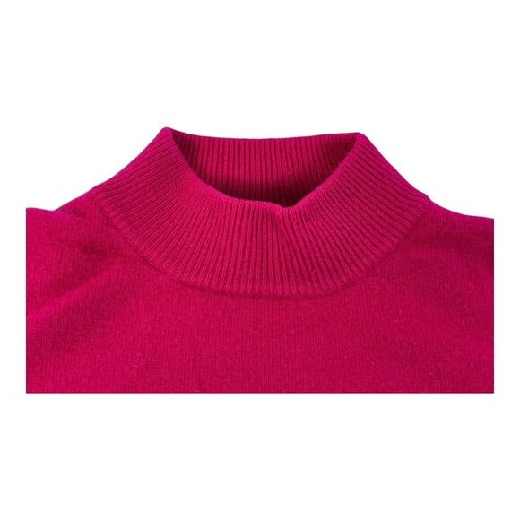 Vintage The He-Ro Group 100% Cashmere Pink Fuchsia Sweater Size Medium - Picture 10 of 11